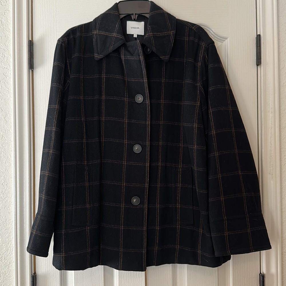 NWT Vince Plaid Padded Shirt Jacket - Picture 6 of 7